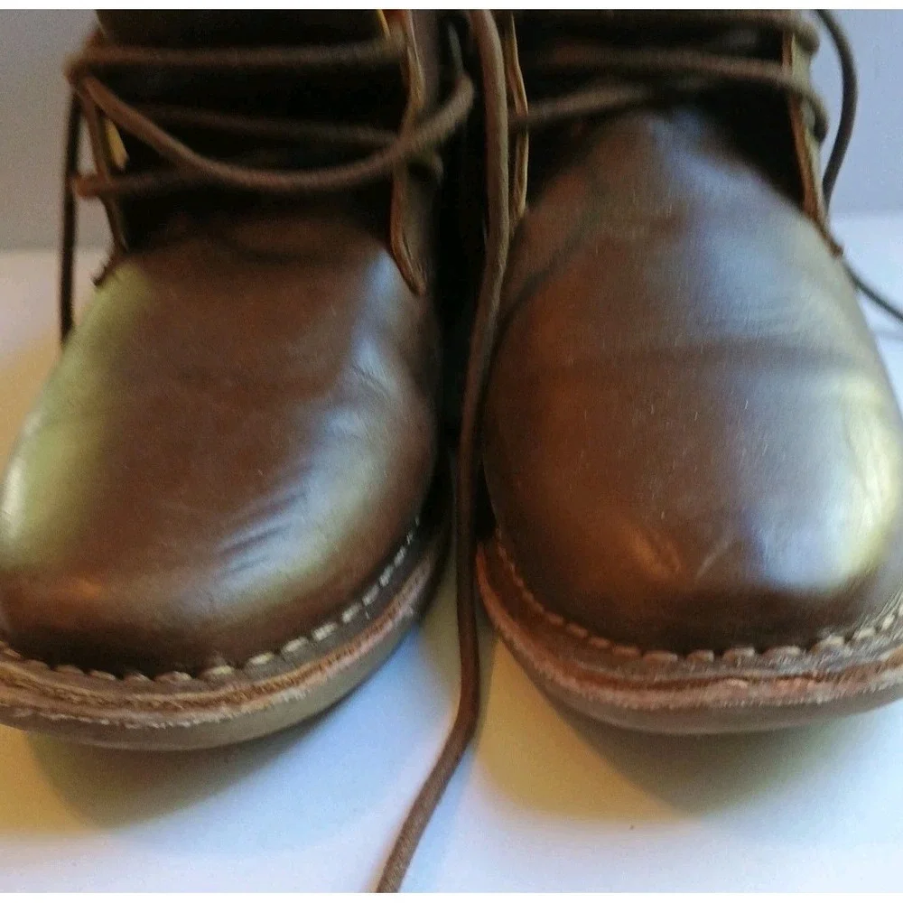 Kenneth Cole New York Real Deal Crazy Horse Brown Chukka‎ Boots Shoes Youth Sz 2